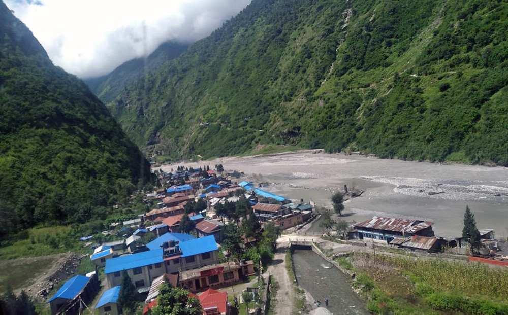 तटबन्धले तालगाउँ सुरक्षित