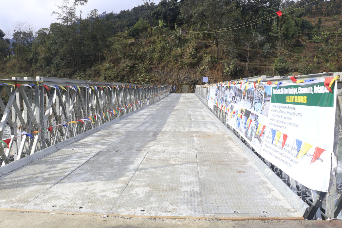 नेपाली सेनाद्वारा निर्मित मेलम्ची खोला पुल