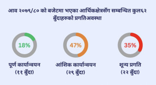 बजेटका १८ प्रतिशत कार्यक्रममात्र कार्यान्वयन 