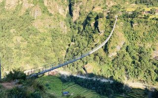 कालीगण्डकीमा थपियो ५२३ मिटर लामो झोलुंगे पुल