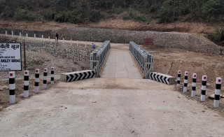बेनीघाट-आरुघाट सडक : तीन करोड ८९ लाख लागतमा तान्द्राङ खोलामा पुल निर्माण