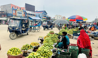 बजार व्यवस्थित नहुँदा सडकमै आँप किनबेच