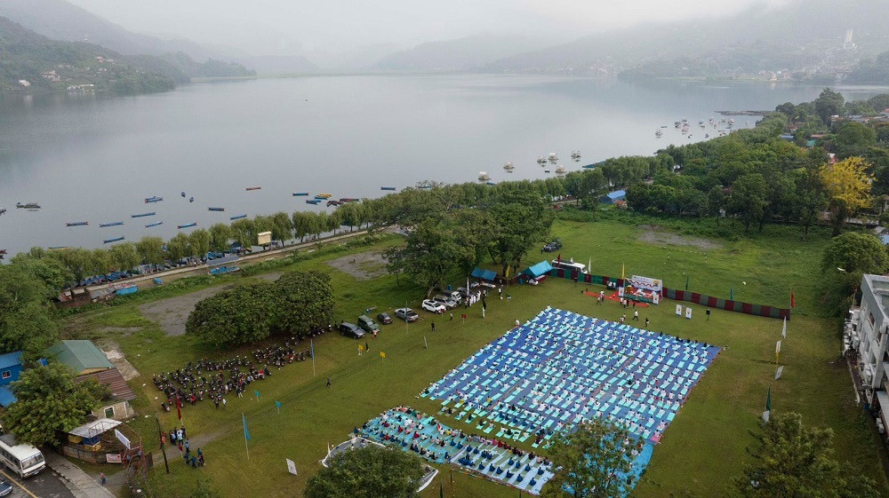 पोखरामा अन्तर्राष्ट्रिय योग दिवस उत्सव