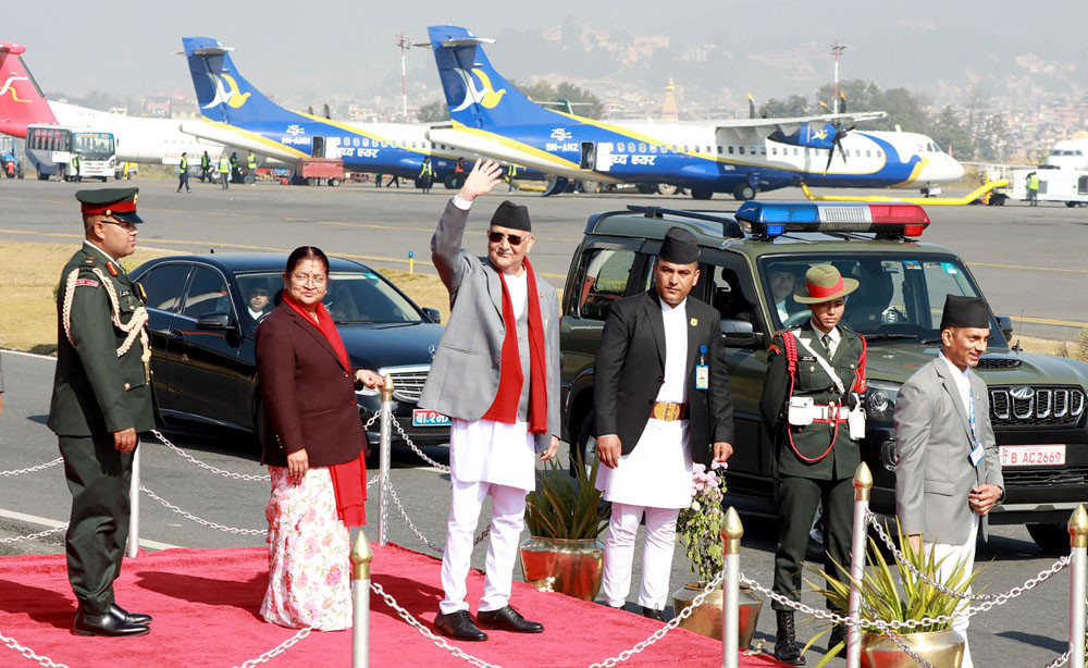 प्रधानमन्त्री ओली चीन प्रस्थान