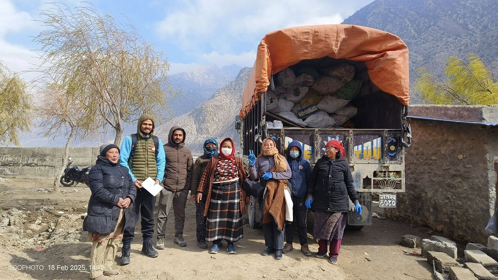 मुस्ताङमा सिसा, धातु र प्लास्टिकजन्य फोहर व्यवस्थापन अभियान